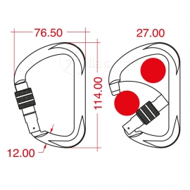 Karabiner X-Large Screw