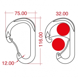 Karabiner Paddle Wire