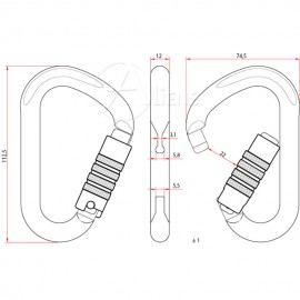 Stahlkarabiner Aliens HMS Trilock