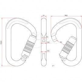 Stahlkarabiner Aliens HMS Twistlock