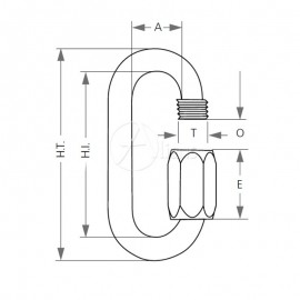 Maillon Oval Inox