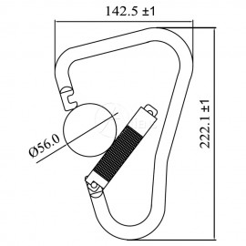 Stahlkarabiner LADDER HOOK