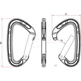 Karabiner Aliens D Straight Classic