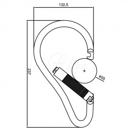 Stahlkarabiner SCAFFOLD HOOK