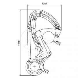 Einhandkarabiner Aluminium