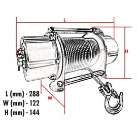 Akkuwinde mit Stahlseil RUP 506-UT